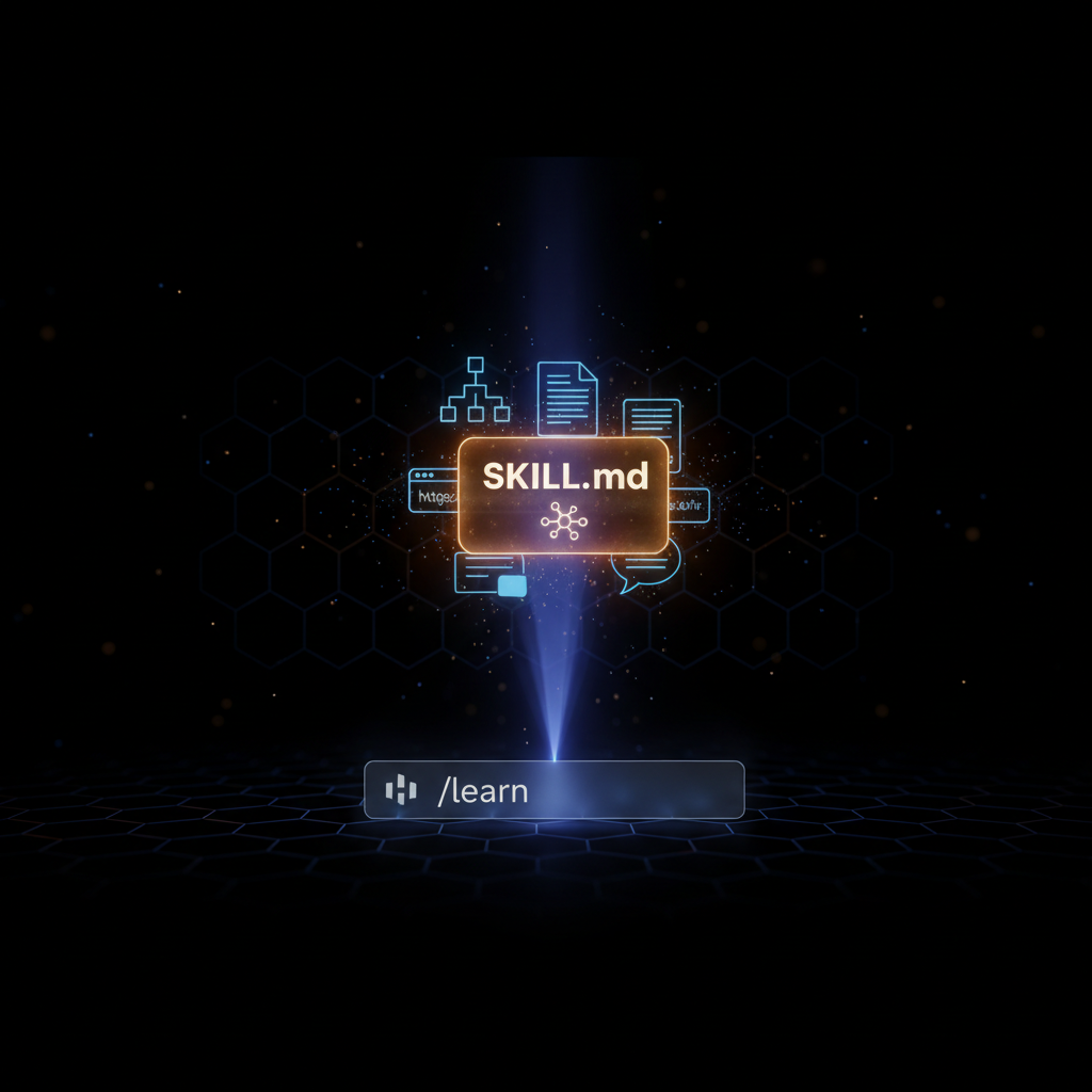 Hermes Agent's /learn command turns any source material into a reusable skill