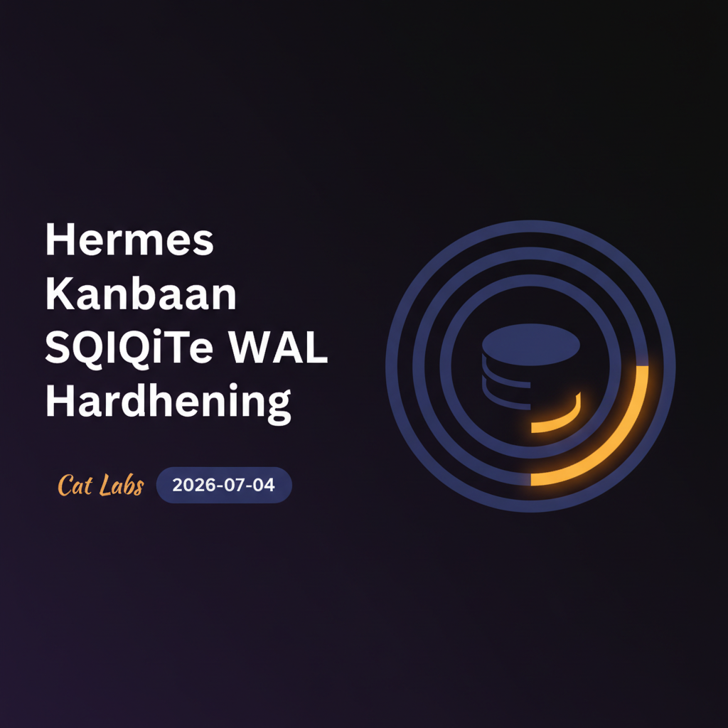 Hermes Kanban SQLite WAL Hardening - Six Commits That Stopped Database Corruption Under Concurrent Dispatchers