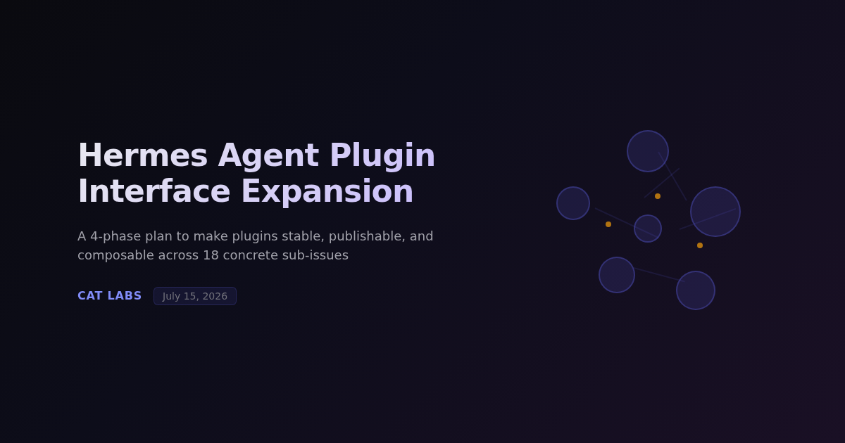 Hermes Agent Lays Out Plugin Interface Expansion Across 18 Sub-Issues