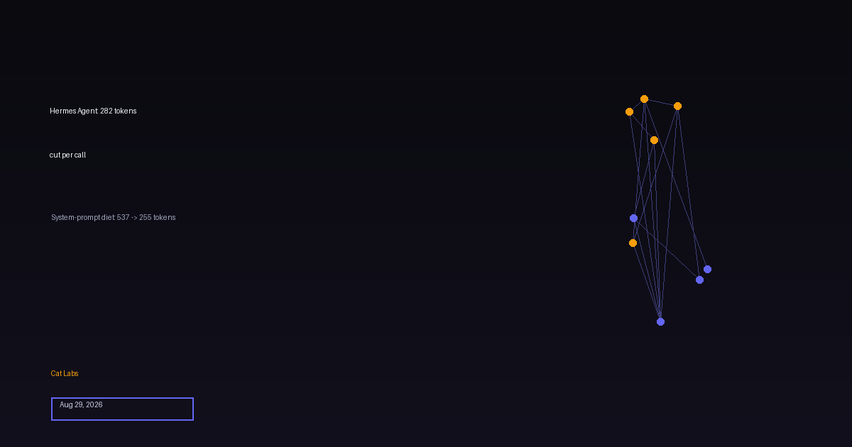 Hermes Agent cut 282 tokens per call by deleting prompts its memory tool already teaches