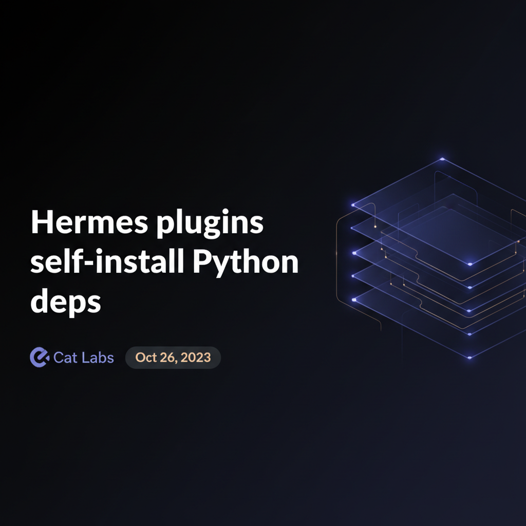Hermes Agent plugins now declare and self-install Python dependencies